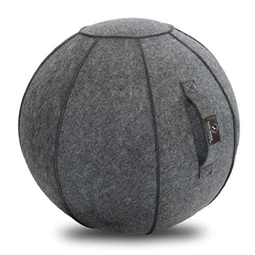 ProBody Pilates Sitting Ball Chair with Handle for Home, Office, Pilates, Yoga, Stability and Fitness - Includes Exercise Ball with Pump
