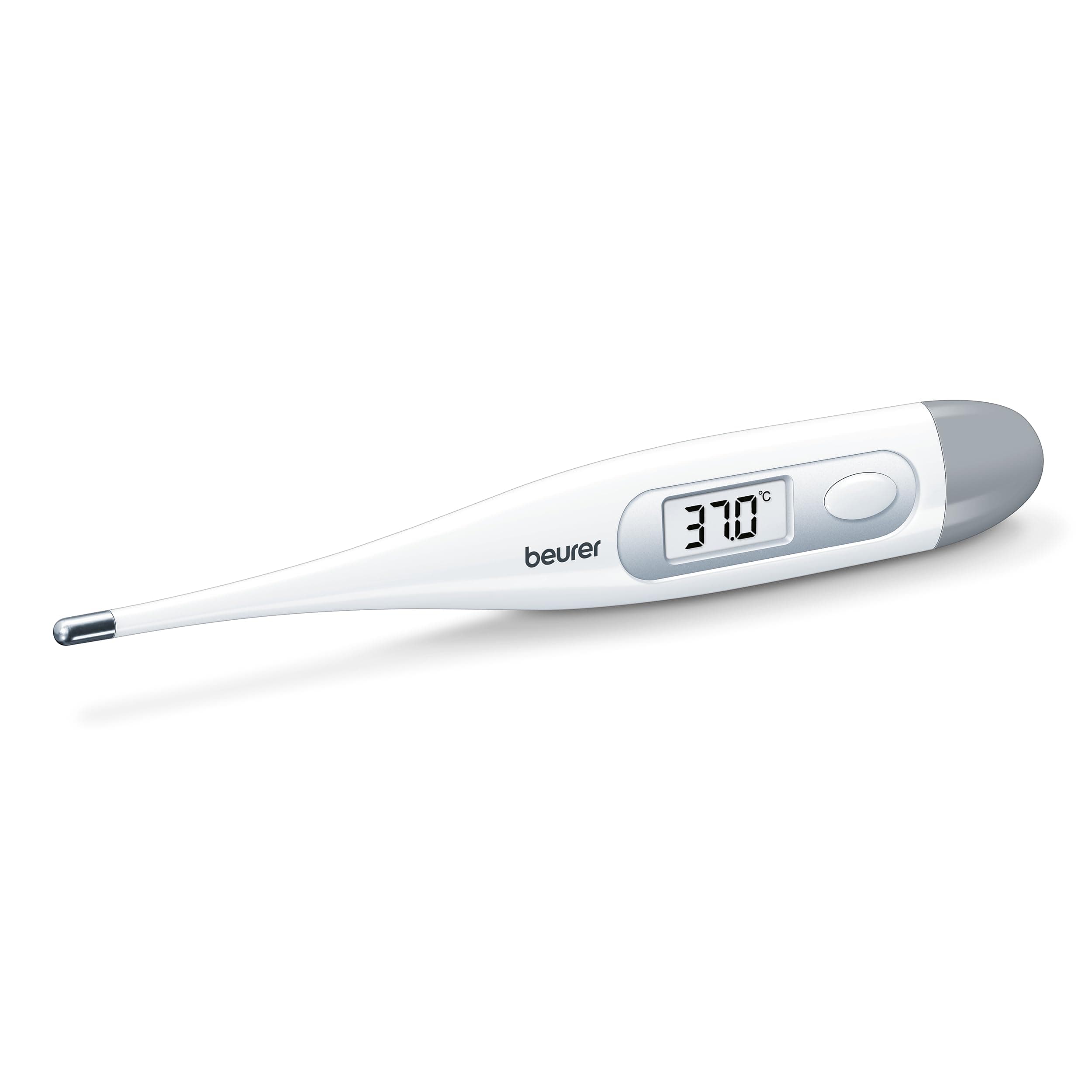 Beurer FT9 Digital and Body Thermometer, Water Resistant, LCD display with measurement range +/- .1 ºC, acoustic signal, without Glass, Color White