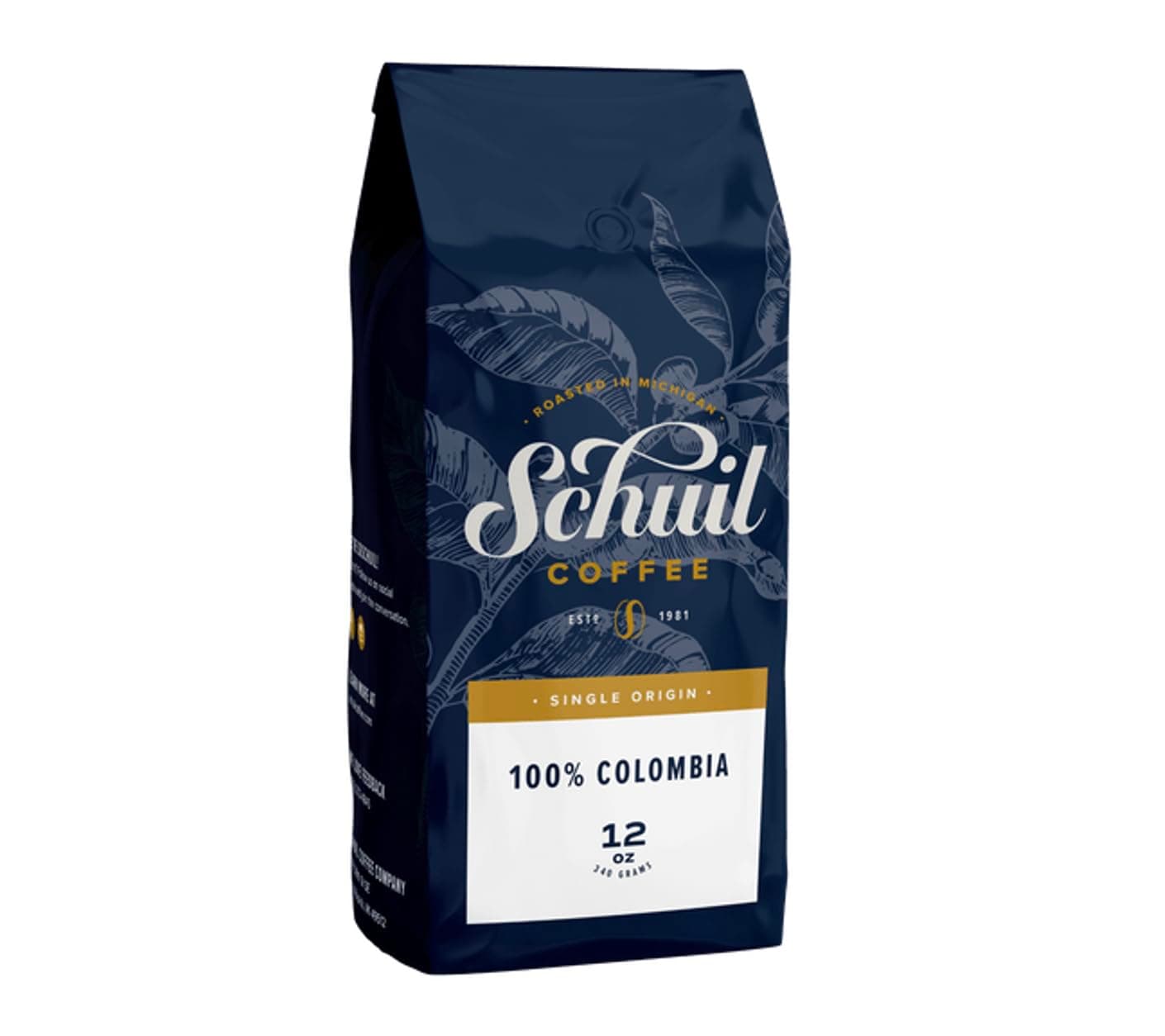 100% Colombian, Schuil Whole Bean Coffee, Fair Trade, Premium Medium Roasted Gourmet Whole Coffee Beans (12 Ounce Bag) - Small Batch Coffee Beans, Smooth and Full Bodied, Medium Roast, Specialty Coffee