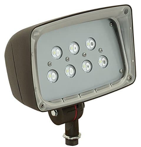 Hubbell Lighting FSL-7-PC1 26.5W 5100K 2,040 lm 120V Wide Beam Spread LED Decorative Floodlight, Dark Bronze
