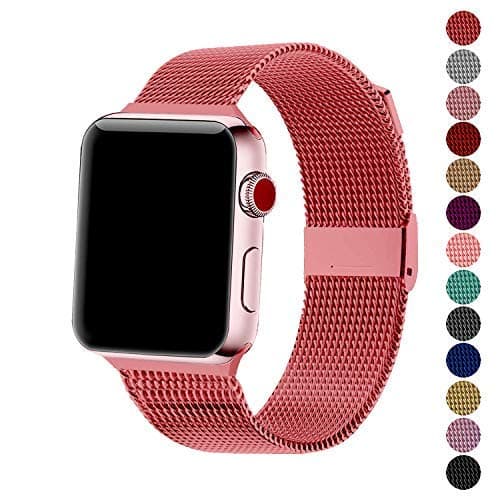 SexHope Compatible for Apple Watch Band 38mm 42mm 40mm 44mm Series 5 4 3 2 1 (Water Red, 38mm/40mm)