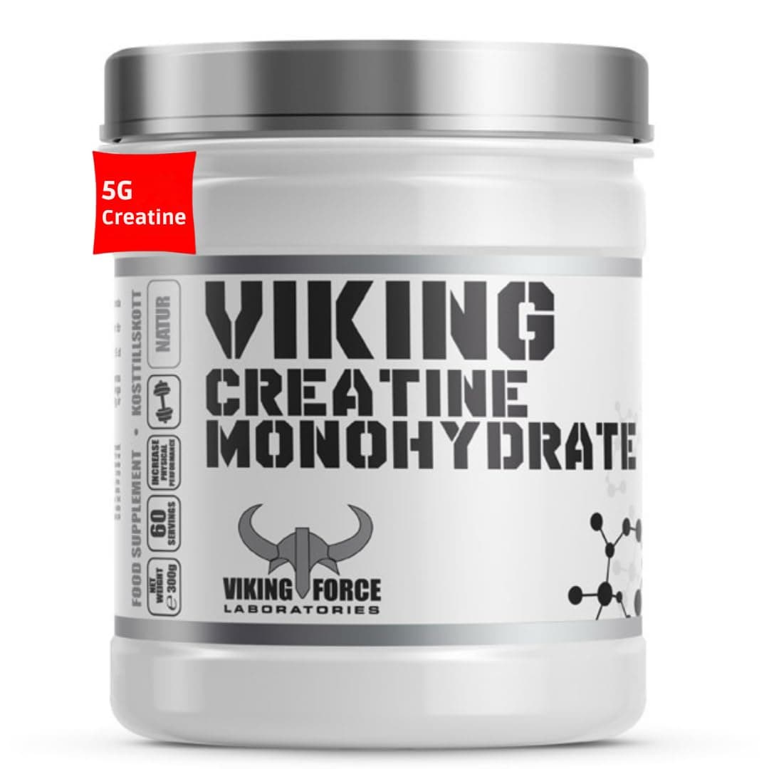 VIKING FORCE Creatine Monohydrate- Natural Flavour weight gainer, 300g, 60 servings, Increase physical performance