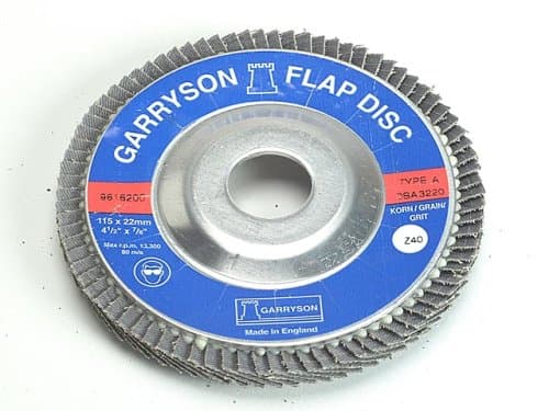 GarrysonDiy Zirconium Flap Disc 115Mm X 22Mm - 40 Grit Coarse
