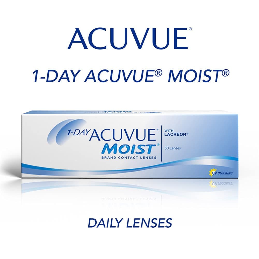 1-DAY MOIST - Daily Disposable Contact lenses (-6, Clear, Pack of 30 Lenses) | From Johnson&Johnson