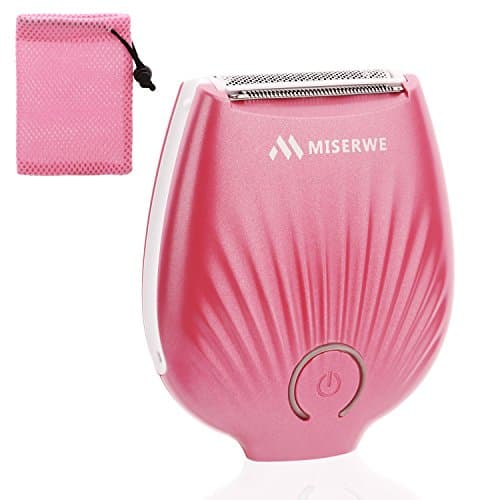 Miserwe Womens Electric Razor with Carrying Bag Mini IPX4 Waterproof Electric Razor for Women Rechargeable Professional Bikini Trimmer for Arm Underarm Bikini Line and Legs