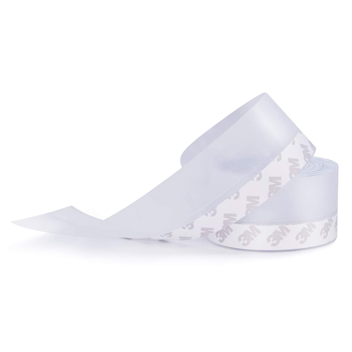 TAROSE Weather Stripping, 33 Feet Weather Seal Strip, Adhesive Silicone Tape (Transparent, 35MM) for Door, Window, Shower Door