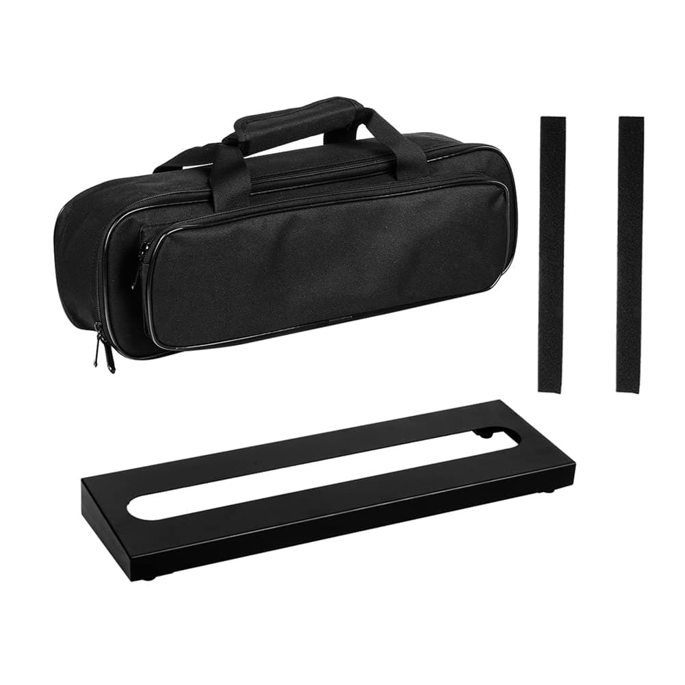 GOKKO Small Guitar Pedal Board 40 x 12.5 cm Pedalboard with Carry Bag