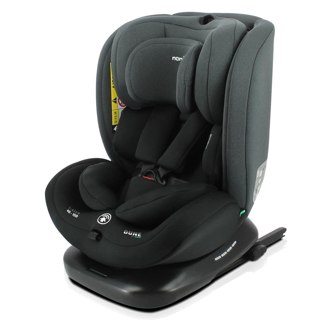 Nania - Dune Car seat 360° Swivel I-Size 40-150 cm - Evolutive from Birth to About 12 Years - Group 0+/1/2/3 - isofix attachments - Side Protectors