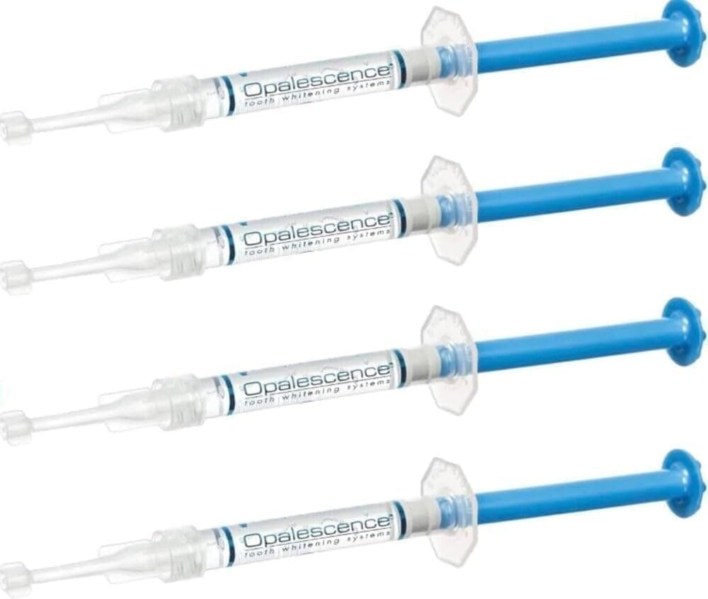 Opalescence 20% Teeth Whitening Refill Kit (4 Syringes) Carbamide Peroxide. Made by Ultradent, Unflavored. Tooth Whitening Refill Syringes - B-5402-2