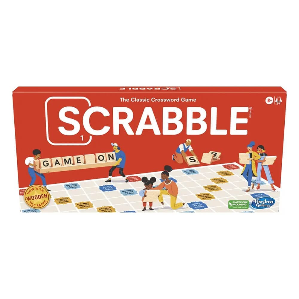 Scrabble Board Game, Word Game for Children from 8 Years, Funny Family Game for 2-4 Players, The Classic Crossword Game