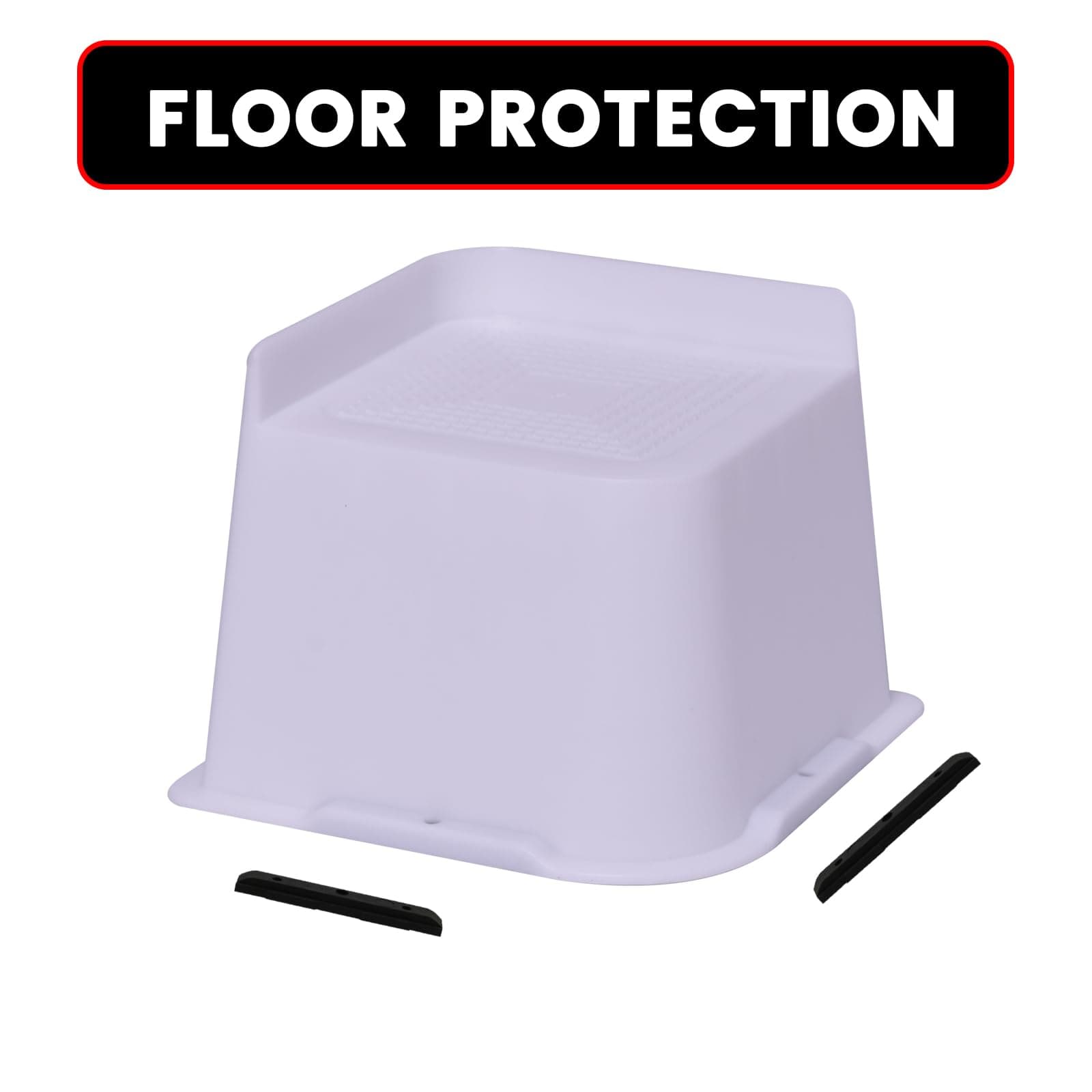 MYMULIKE Bed Risers 4 inch,6 inch, 8 inch, Oversized Furniture Risers, Support Up to 6000 Lbs, Lift 4 inch for Couch, Sofa, Table,Chair (White 4 Pack, 4 inch)