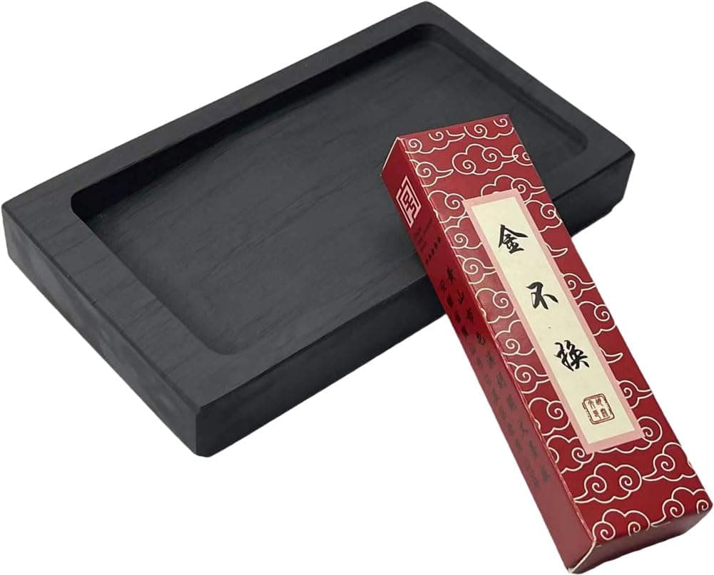 Easyou Chinese Calligraphy Natural Stone(Luowen Stone) She Ink Stone 5"