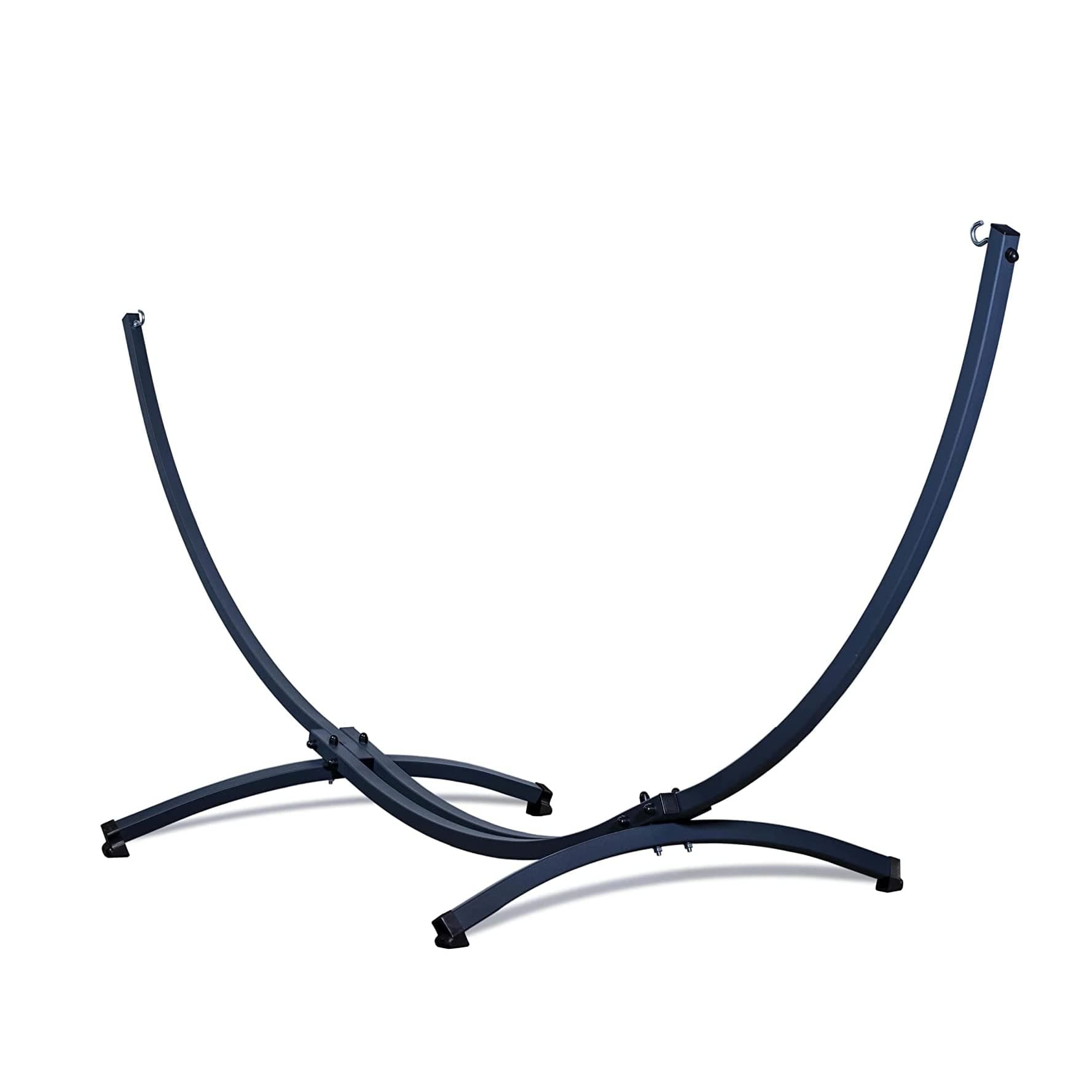 Potenza® Grande Hammock Stand ● Capacity: 250kg / 550lbs ● Double Hammock Stand ● XXL Heavy Duty Hammock Stand ● L:370cm & H:125cm Steel (Grande, Graphite)