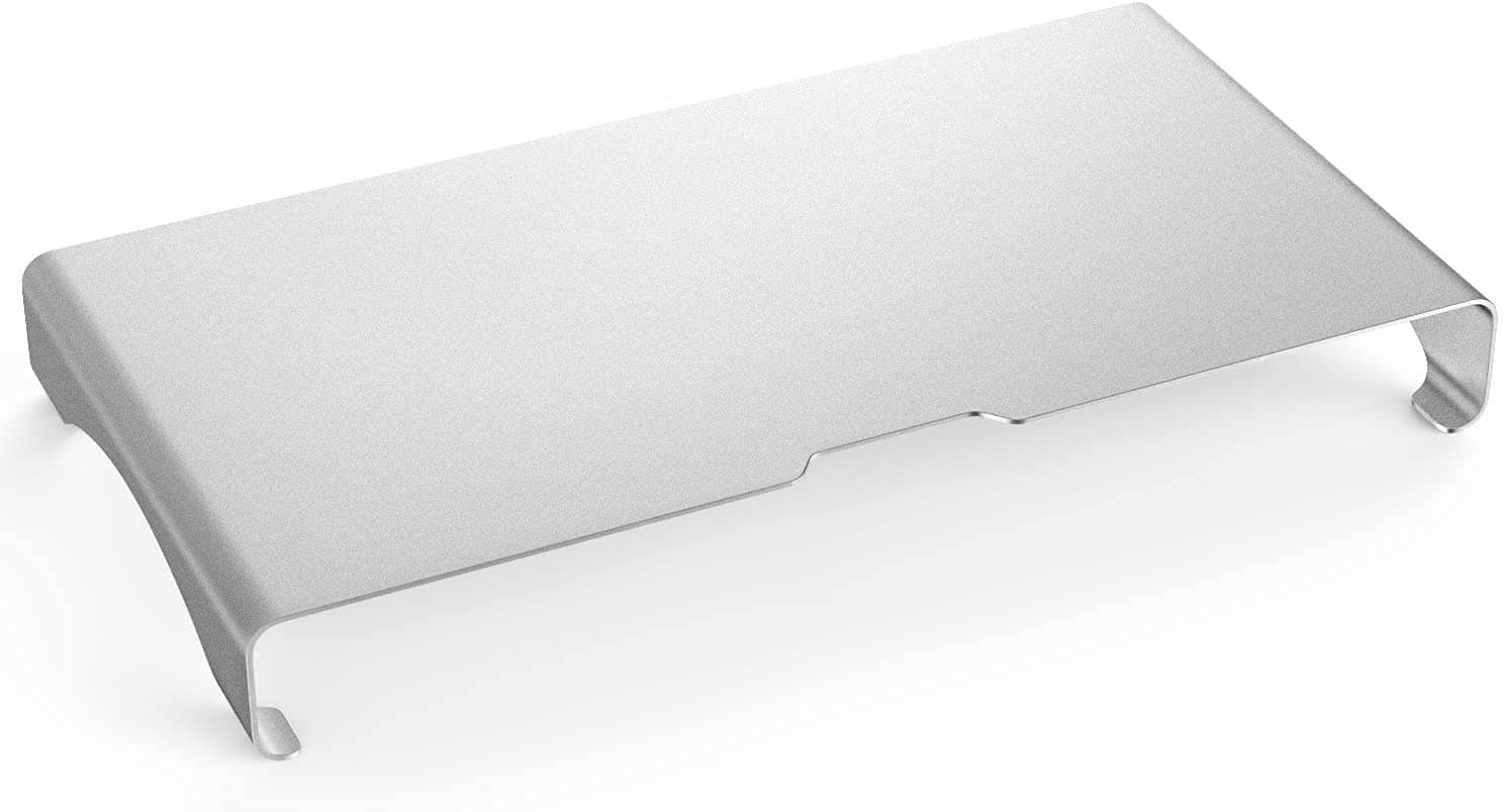 Eplze Aluminum Alloy Monitor Stand Laptop Riser Shelf for iMac MacBook Computer Desktop Screen Stand Universal Aluminum Unibody Monitor/Laptop/iMac/PC Stand. (Big (49 * 21 * 5))