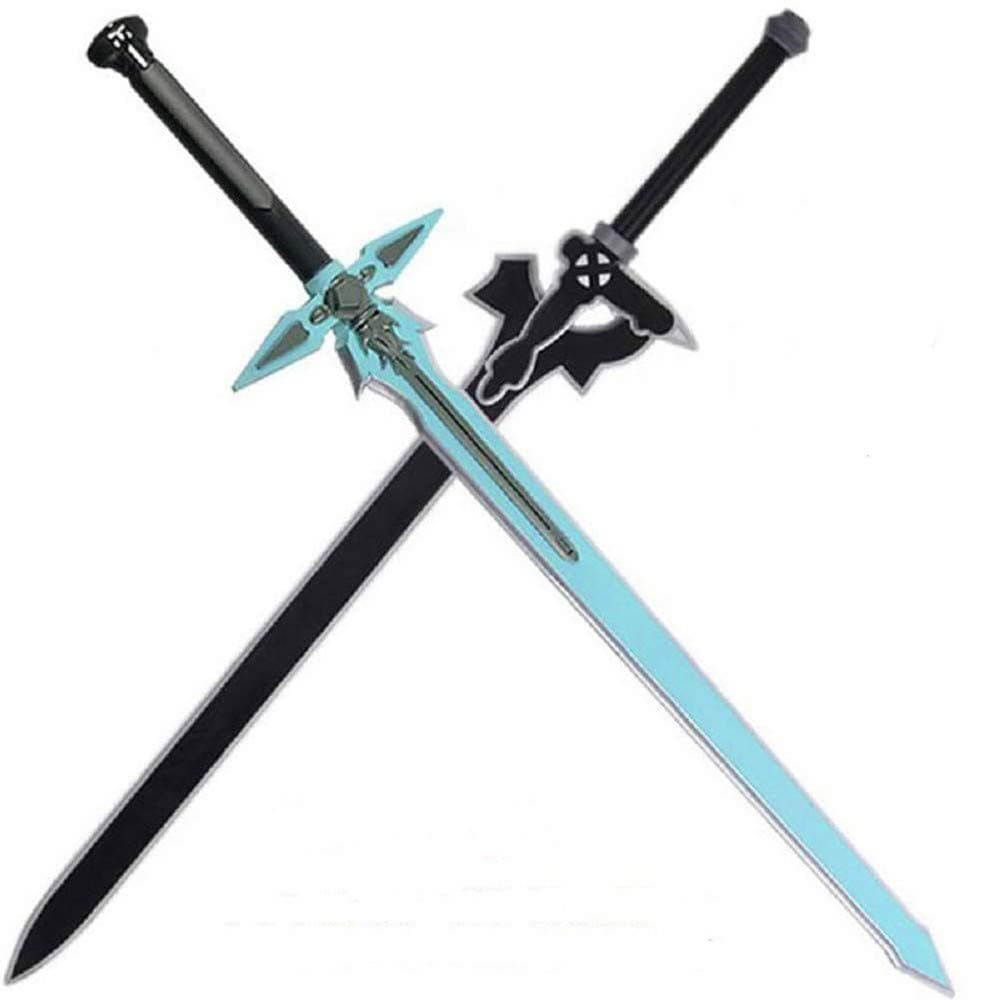 Halloween Prop PU Foam 31.5inch Dark Repulser Kirito Kirigaya Sword Kirigaya Kazuto Cosplay Yuuki Asuna Black Sword(2pcs/sets)
