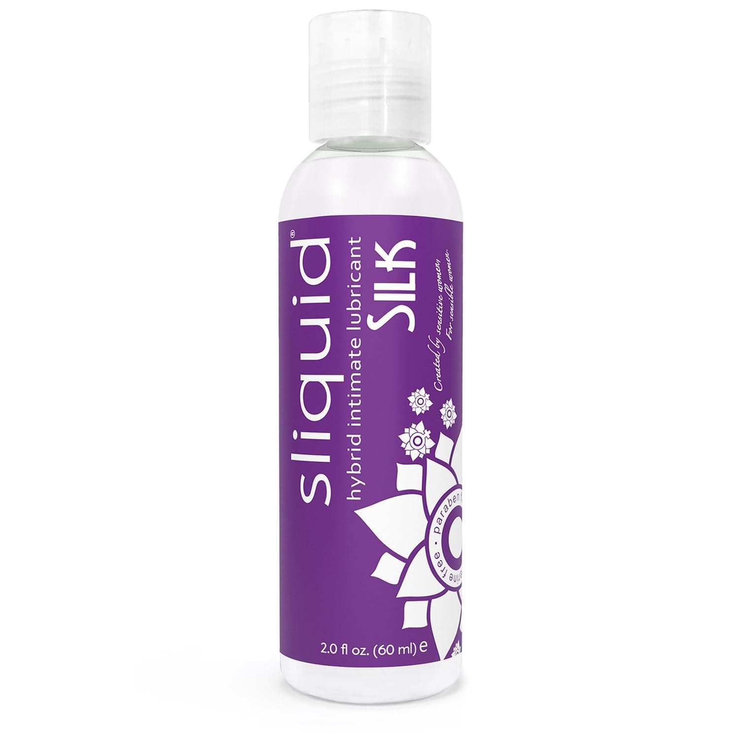 Silk Intimate Lubricant, Travel-Size - Hybrid Silicone & Water-Based Lube for Women, Men & Couples, Hypoallergenic, Unscented, 2 Fl Oz