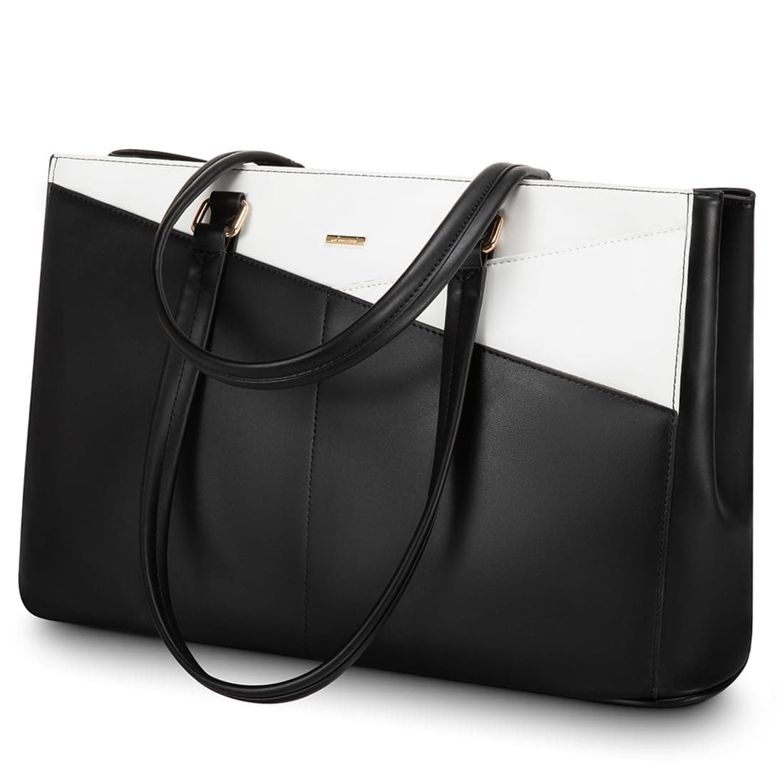 Laptop Tote Bag for Women 15.6 Inch Waterproof Leather Computer Laptop Bag Women Business Office Work Bag Briefcase Large Travel Handbag Shoulder Bag