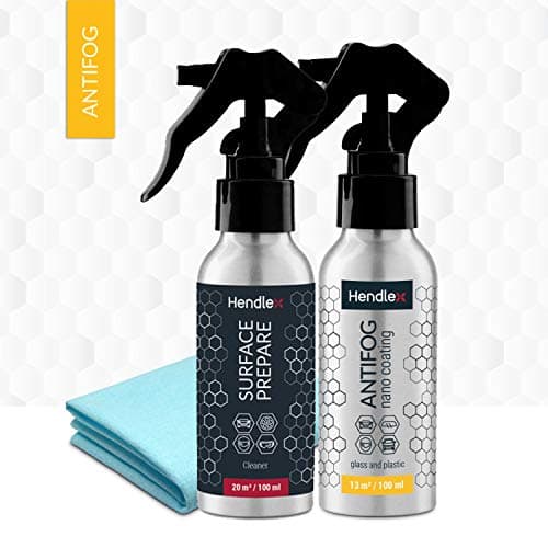 Hendlex Anti Fog Spray Nano Coating Set Anti Mist for Glass & Plastic Treatment Fogless Resistant Spray for Car Window Windshield Helmet 3.38 oz