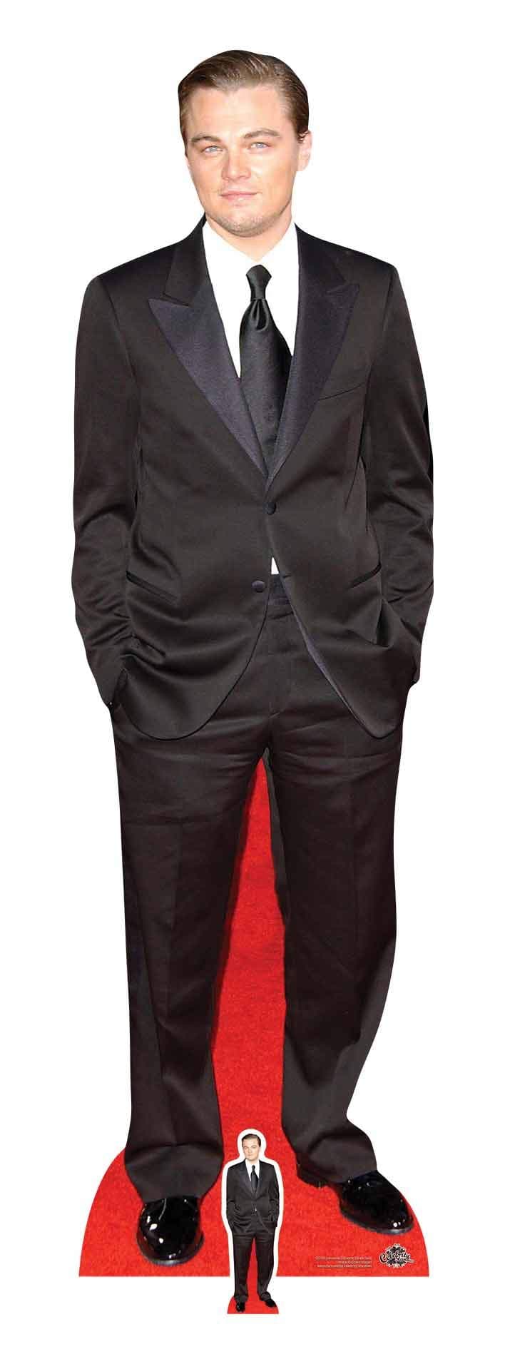 Star Cutouts Ltd CS705 Leonardo Dicaprio Black Suit Height 183cm Lifesize Cardboard Cutout Perfect for Birthdays, Gifts, Parties & Fans, Di Caprio