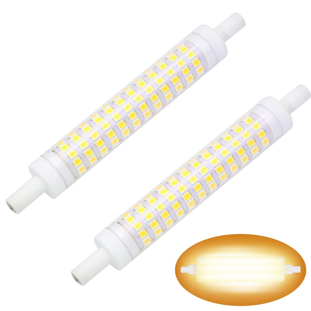 R7S LED Bulb 118mm Warm White 10W LED Spotlight Bulbs 360 Degrees 75-100W Halogen Bulb Replacement,240V(2pack)