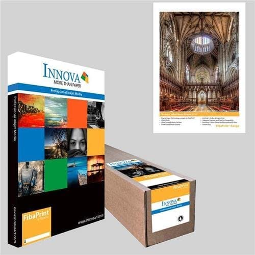Innova Art Photo FibaPrint, Brilliant Smooth Matte White Inkjet Paper, 280gm2, 13x19", 50 Sheets.