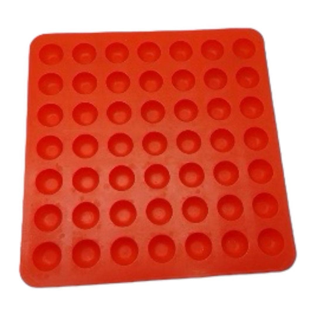 KROKIO® - Ghee Diya batti Mold Silicone molds 49 Cavity Tray 2.5 gram Making ghee Diya batti Mould