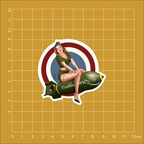 Gadgets WRAP Bomb Girl Pinup Girls Notebook Skateboard Trolley Case Backpack Tables Book Car Sticker