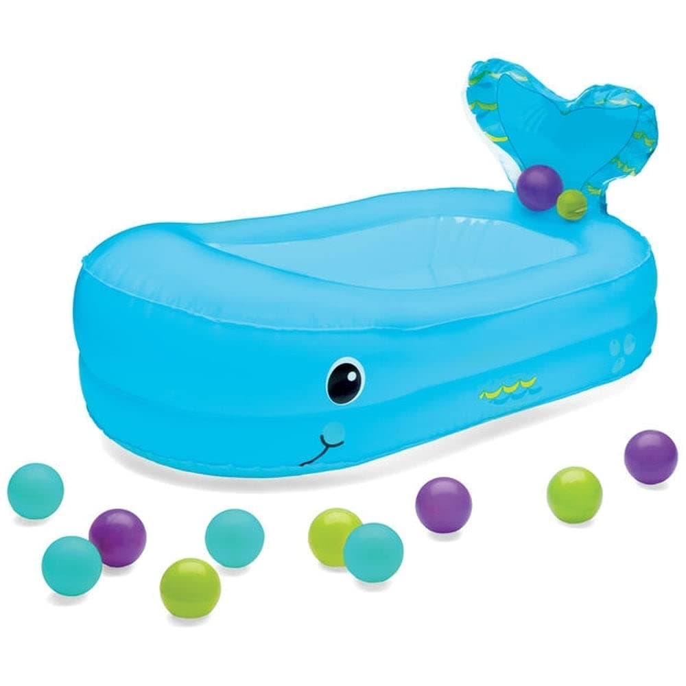 Infantino - Whale Bubble Ball Inflatable Bath Tub - Teal