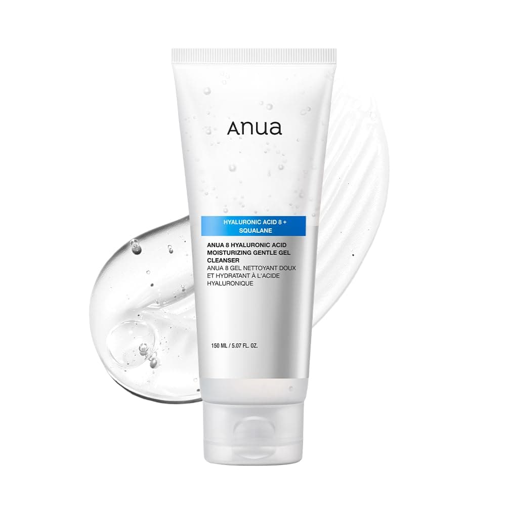 ANUA 8 Hyaluronic Acid Moisturizing Gel Cleanser, 5.1 fl oz (150 ml), Facial Cleansing Foam, Pores, Blackheads, Skin Cleanser, Skin Care, Korean Cleansing, Korean Cosmetics