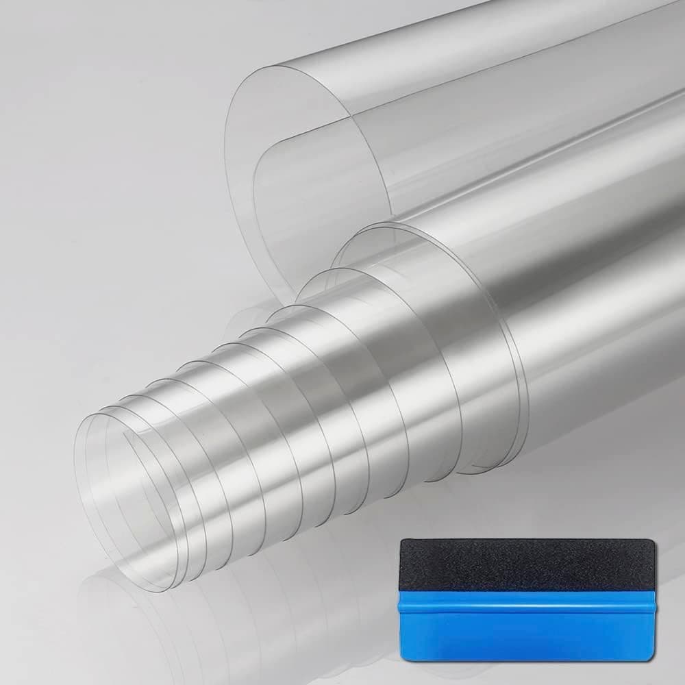 Clear Bra Paint Protection Bulk Vinyl Wrap Film Including 3M Squeegee and Black Felt Applicator (30cm x 300cm)