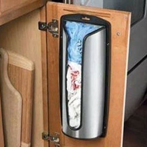 Bag Store Stainless Steel Carrier Bag Storage Tidy Bin Holder