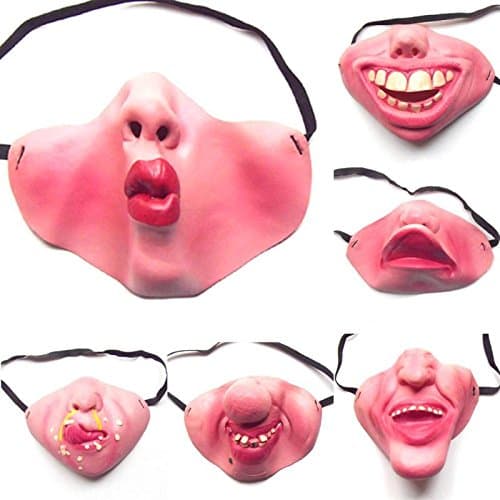 NCSHOP1212 - Fun Scary Horrible Mask Party Halloween Fool's Day Clown latex Mask Cosplay Costume Half Face Masks Woman Man Children