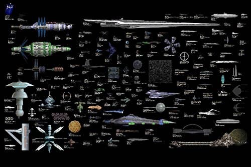 Star Wars Stargate Firefly Battlestar Andromeda Spaceships Movie Film Poster Fabric Silk Poster Print B0220-24