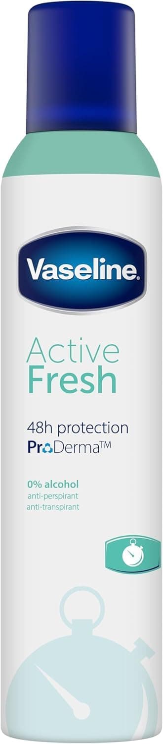 Vaseline Active Fresh Antiperspirant Deodorant Aerosol, 250 ml