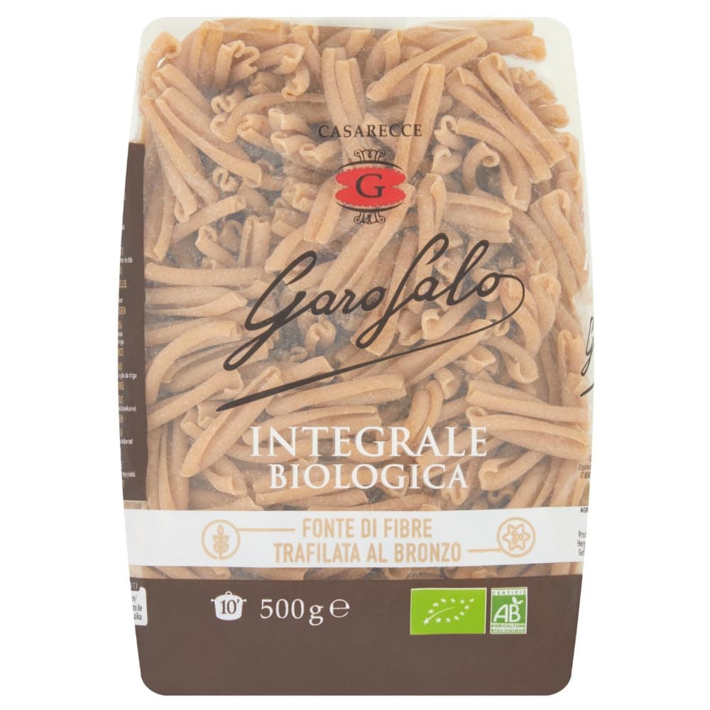 Garofalo Wholewheat Organic Casarecce Italian Pasta, 500g (pack of 1)