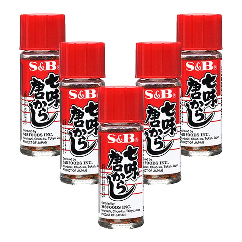 S&B Nanami Togarashi (Assorted Chili Pepper) 15g (Pack of 5)