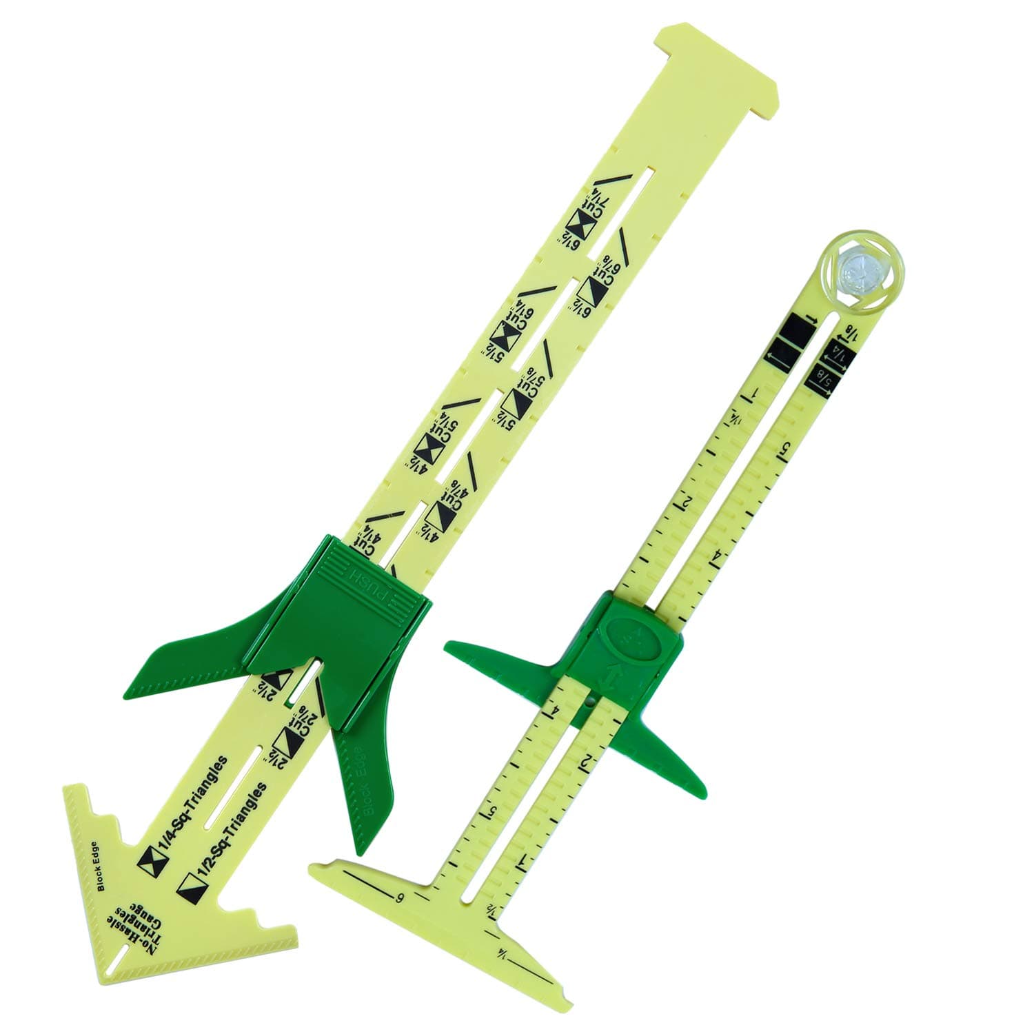 Resinta 2 Pieces Handy Sliding Gauge Sewing Measuring Tools Plastic T Gauge, Hem Gauge for Sewing Quilting, 2 Different Size