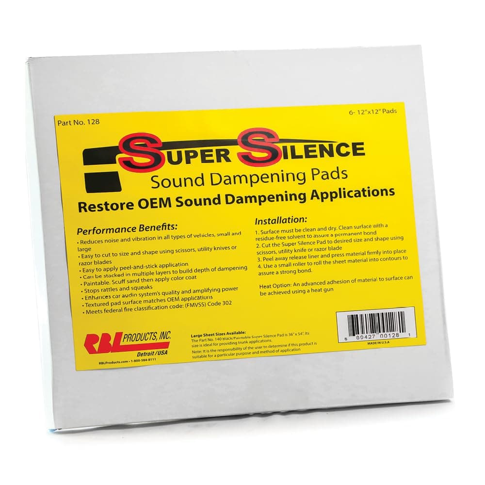 RBL PRODUCTS 128 SOUND DAMPING SHEET 12X12 6/CS