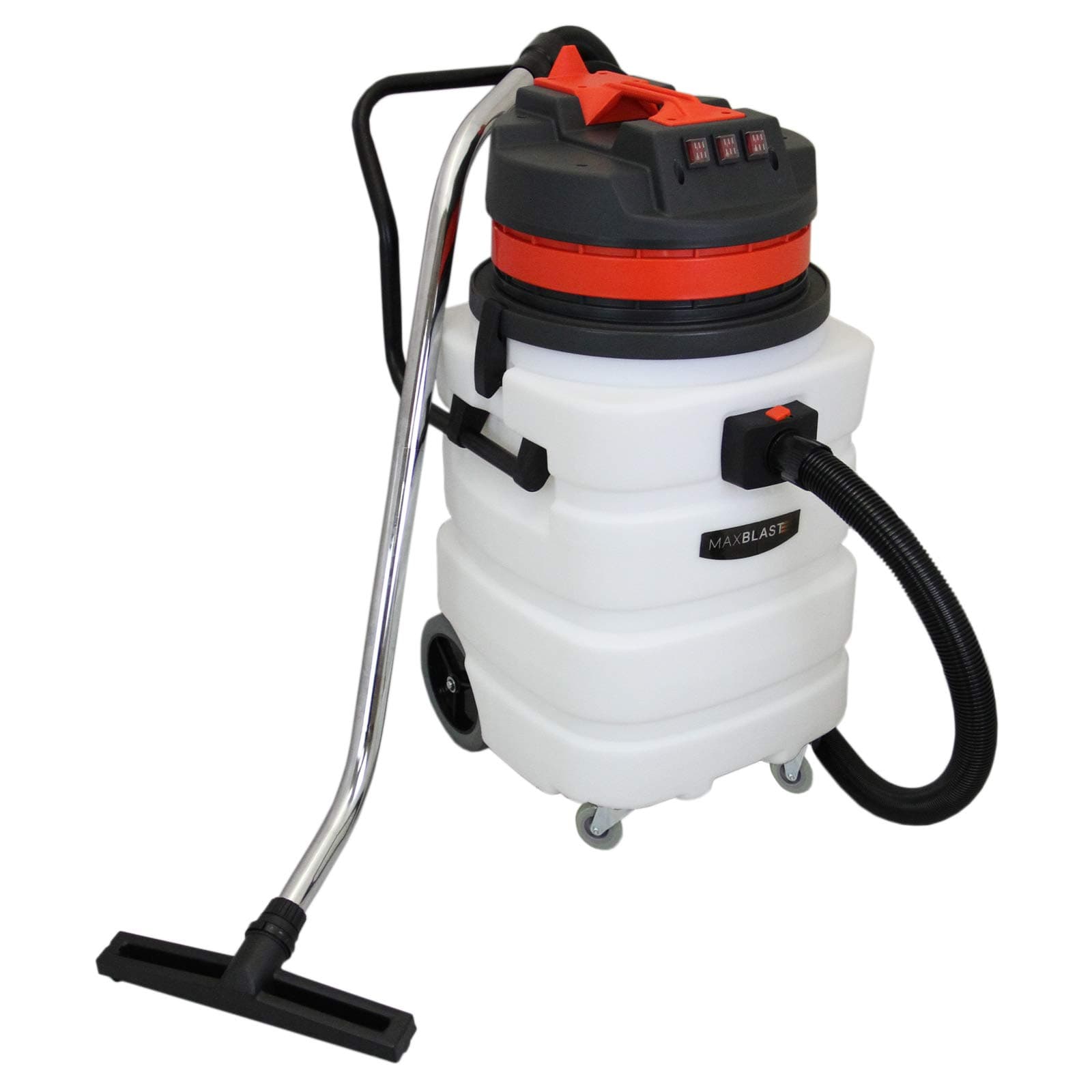90L MAXBLAST Industrial Wet & Dry Vacuum Cleaner & Attachments, Powerful 3000W, 90 Litre, Stainess Steel