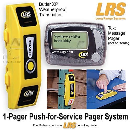 1 Pager Push-for-Service Pager System Kit by LRS Long Range Systems