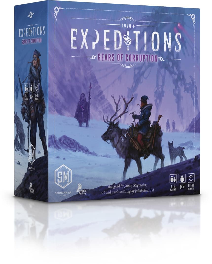 Stonemaier Games | Expeditions Expansion: Gears of Corruption (Standard Edition) | Board Game | Ages 14+ | 1-6 Players | 60-90 Minutes Playing Time