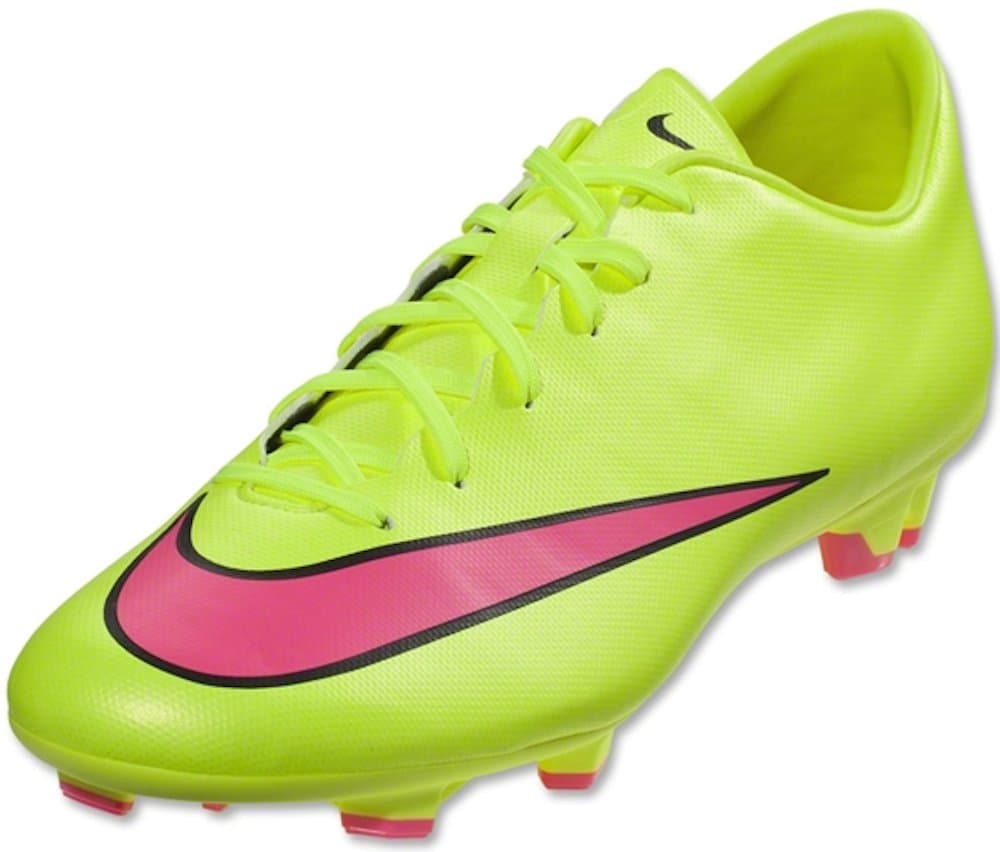 Nike Kids Jr Mercurial Victory V FG Volt/Hyper Pink/Black Soccer Cleat 2 Kids US