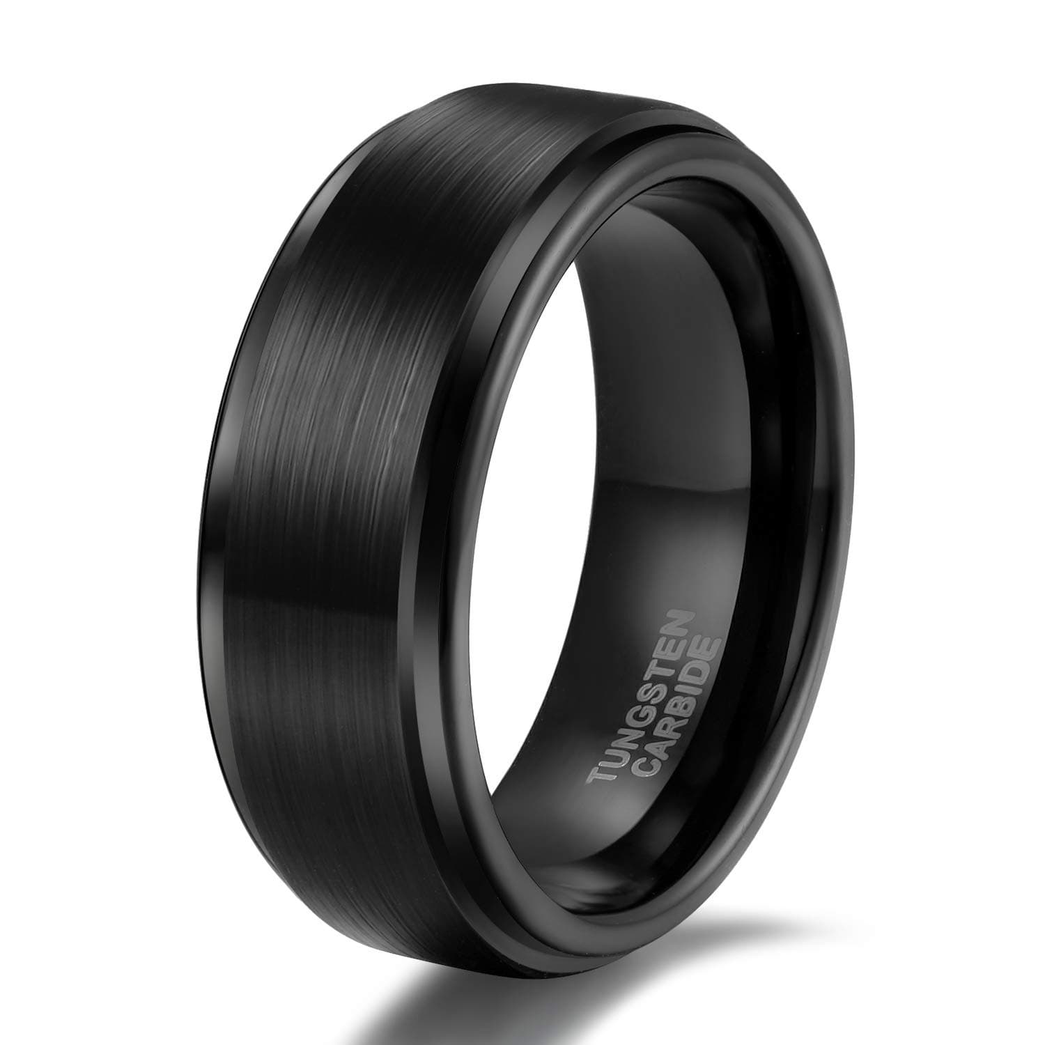 4mm 6mm 8mm Tungsten Rings for Men Women Silver Blue Rose Gold Plated Black Tungsten Wedding Band Matte Brushed Finish Comfort Fit Size 4-15