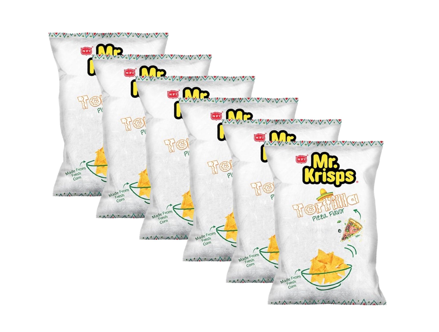 Mr.Krisps Mr Krisps Tortilla Chips, Pizza Flavour, 25 X 15 gm