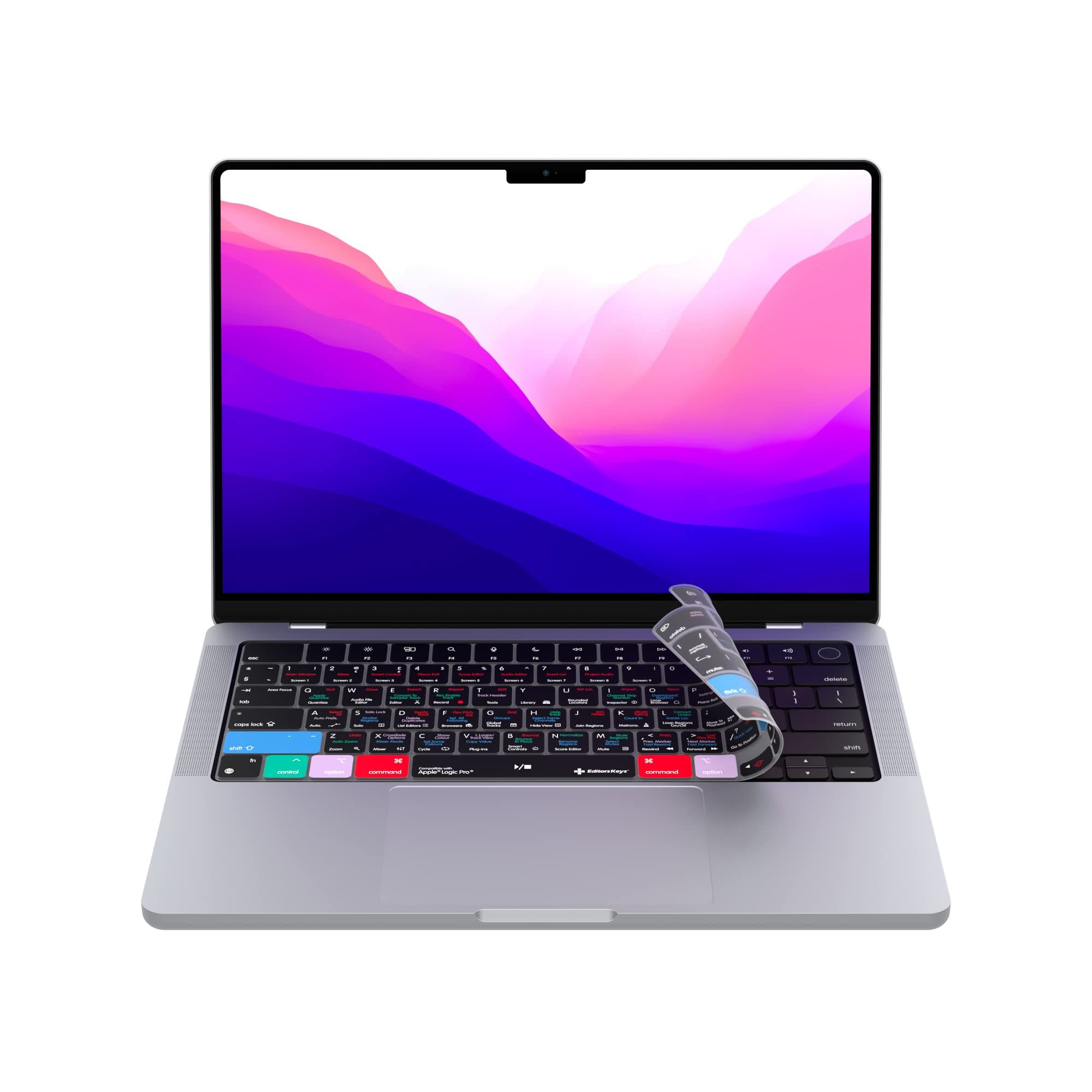 Editors Keys Logic Pro X Keyboard Cover for 14" and 16" MacBook Pro with M1 Chips 2021+ - All of The Shortcuts at Your fingertips