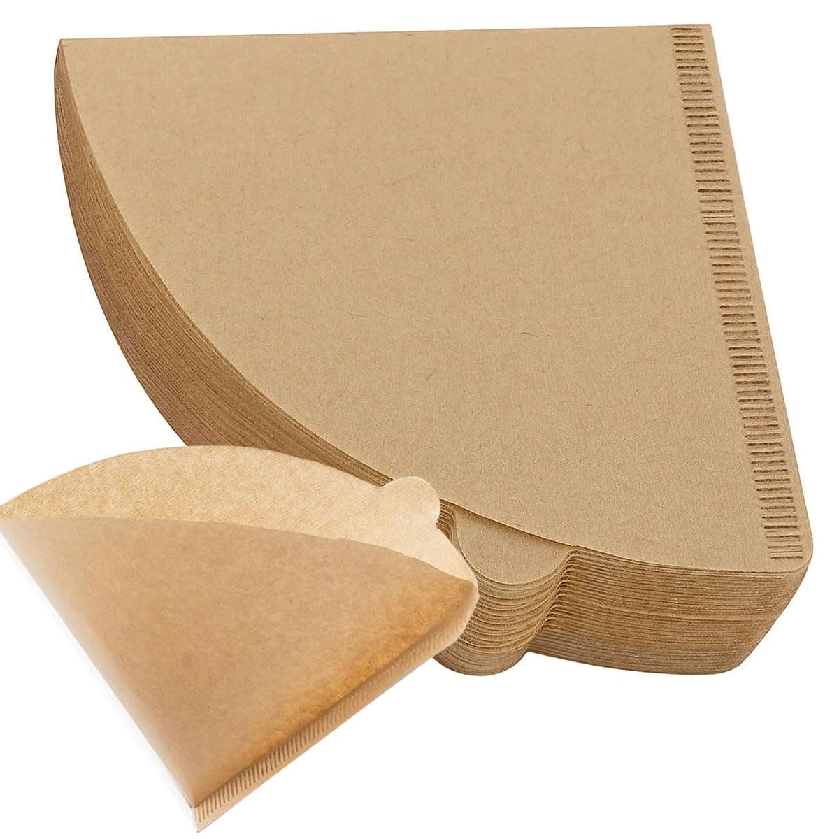 100 Count Disposable Coffee Paper Filters 2-4 cups, V60 Coffee Filters V-Shaped Unbleached Disposable Coffee Filters, V-Shaped Paper Fits for Drip and Compatible with Pour Over Coffee Maker