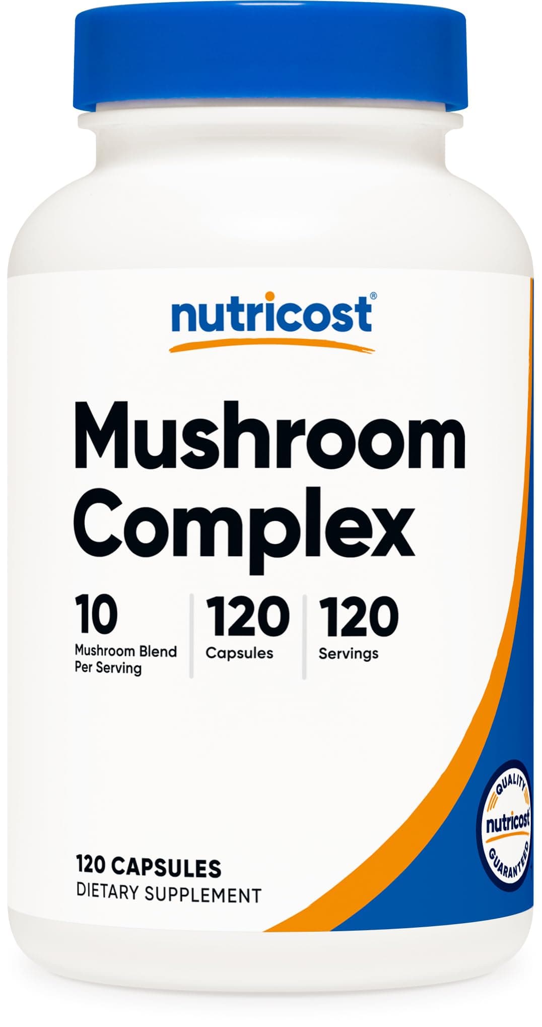 Nutricost Mushroom Complex Supplement, 120 Capsules - 10 Mushroom Blend (with Reishi, Maitake, Shiitake, Lion's Mane, and More) - Non-GMO and Gluten Free