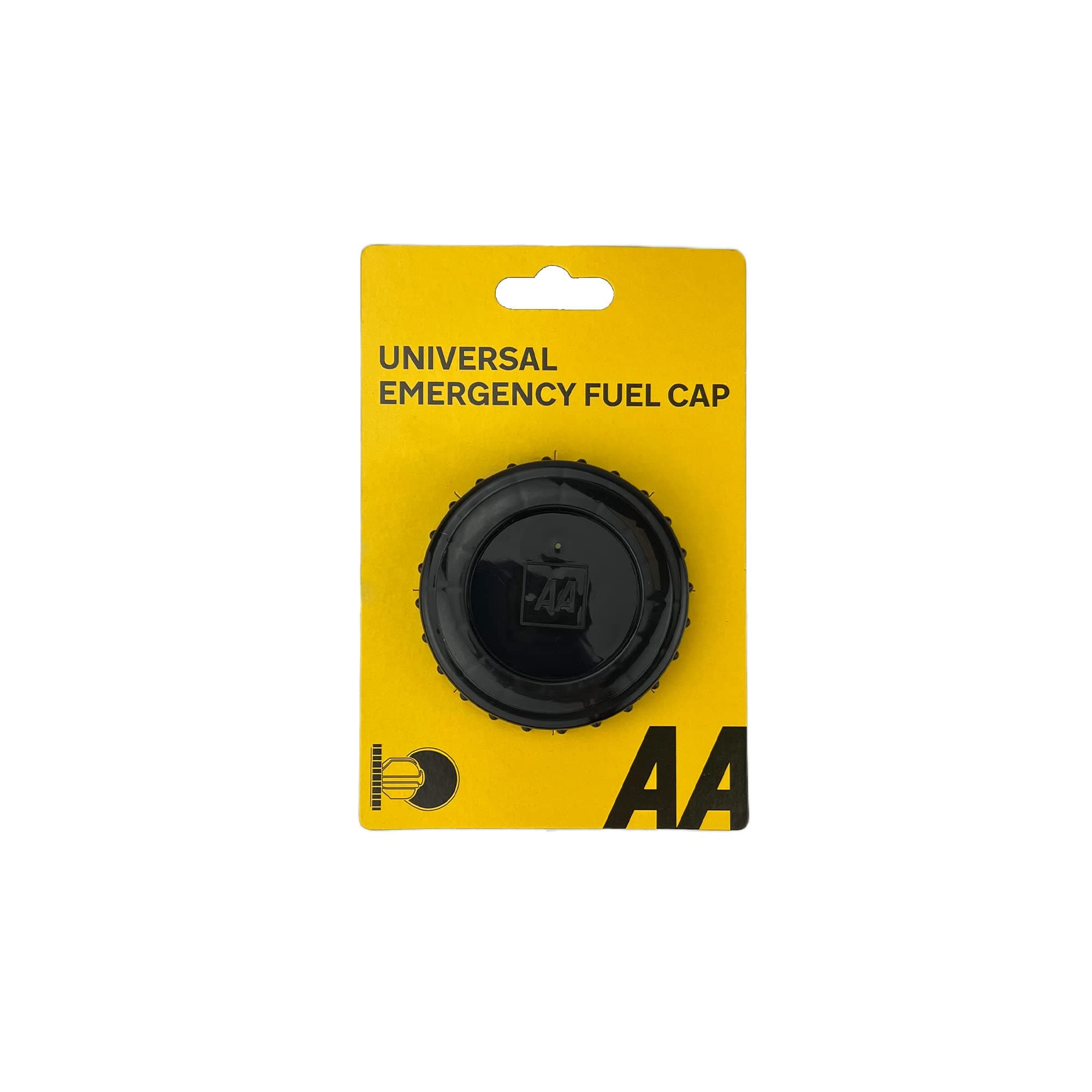 AA Universal Emergency Fuel Cap AA5922 - Fits All Cars Petrol Or Diesel - Permanent Or Temporary Replacement - Easy To Fit Without Cutting, yellow