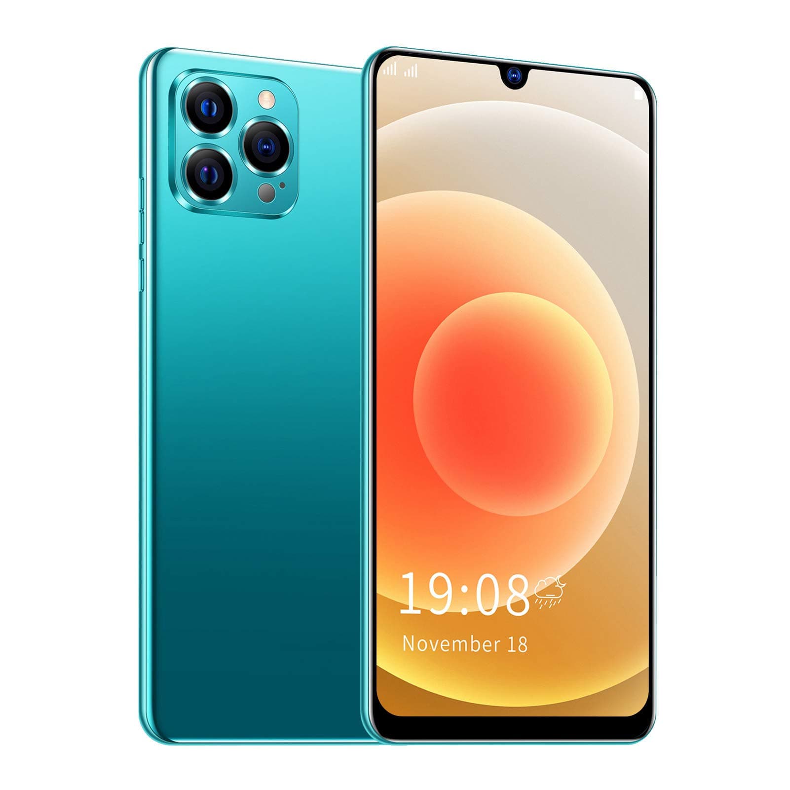 Unlocked U Landvo Ip12 Pro 6.26In Screen Face Recognition Dual Card Dual Standby Smart Phone 1 8Gb Black (Green)