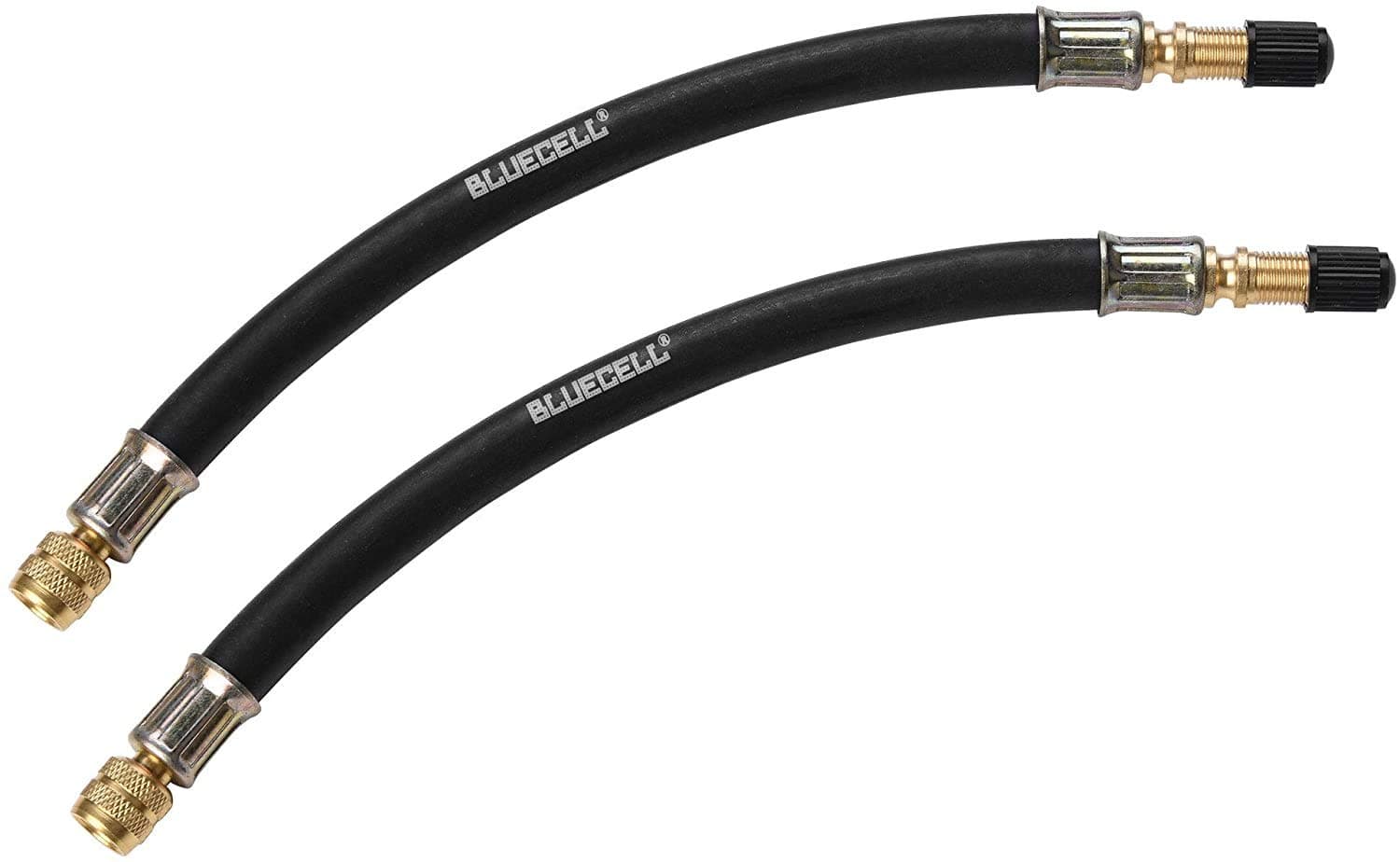 2pcs 8.25’’ Flexible Extension Tire Valve Adaptor for Universal Cars Truck Motorcycle Bike